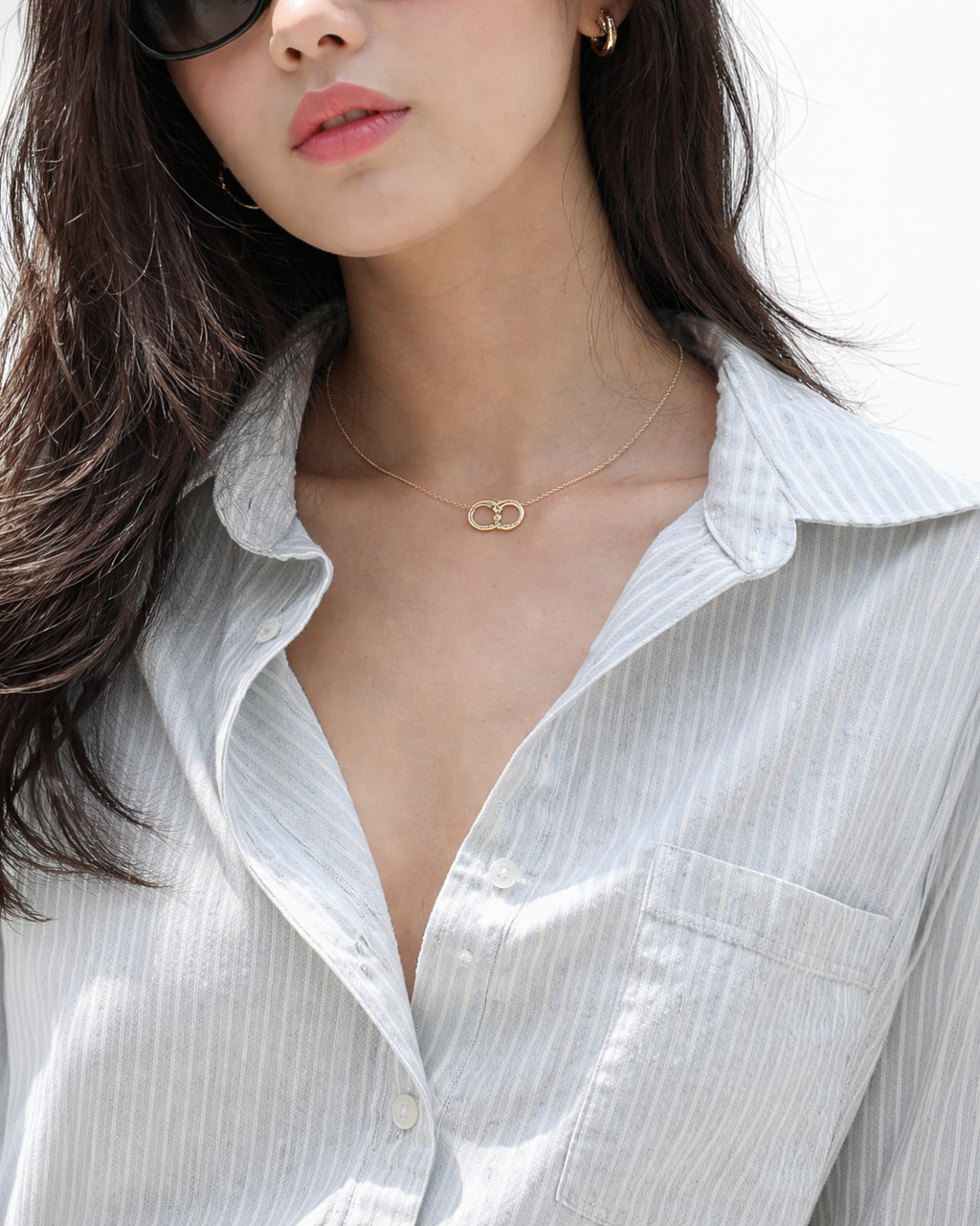 Effortless Thin Striped Relaxed Shirt Top