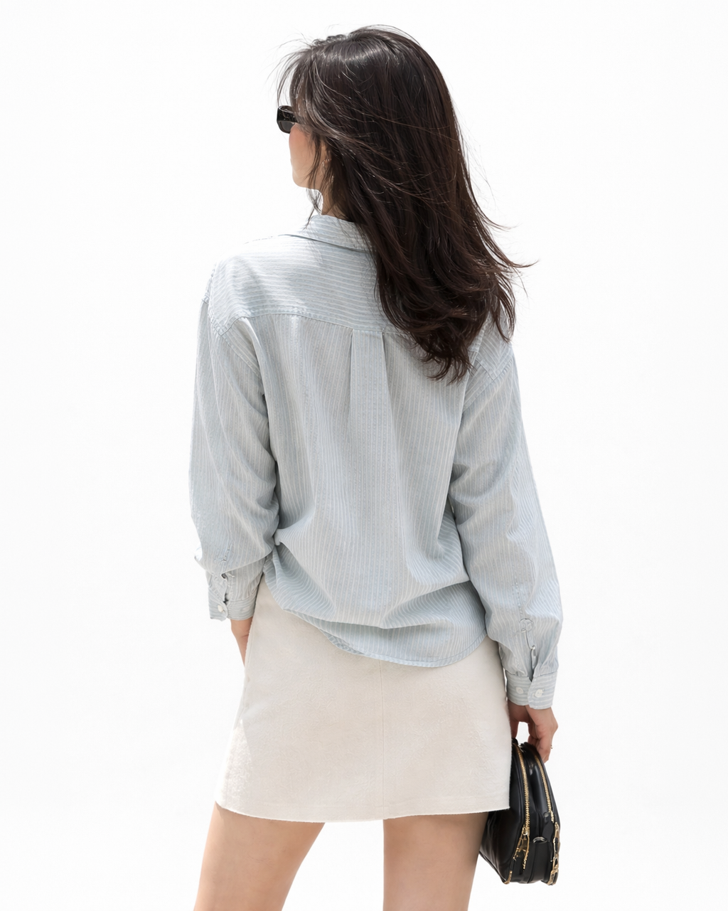 Effortless Thin Striped Relaxed Shirt Top