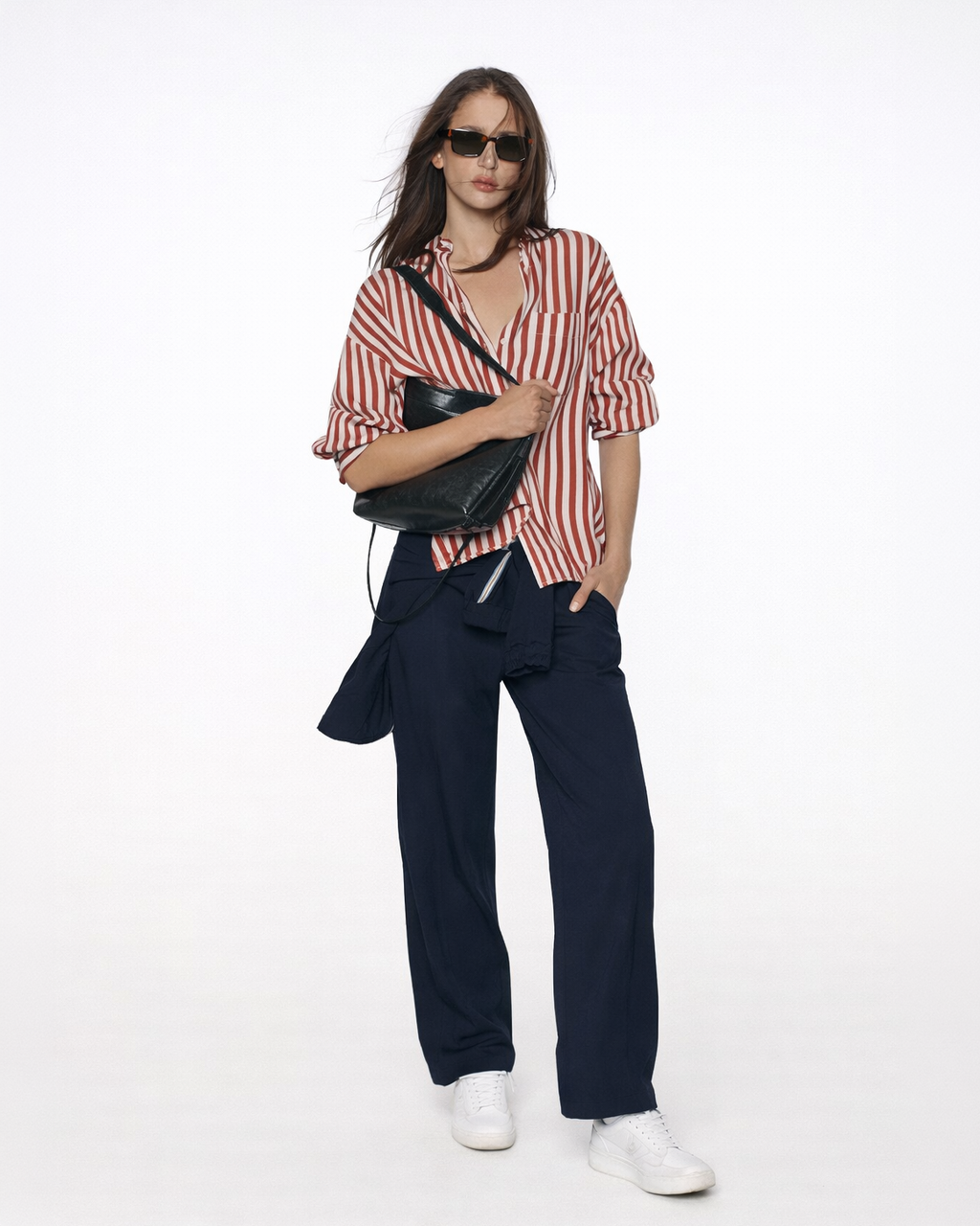 Effortless Striped Relaxed Shirt Top