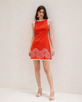 Scarlet Scallop Lace Mini Dress